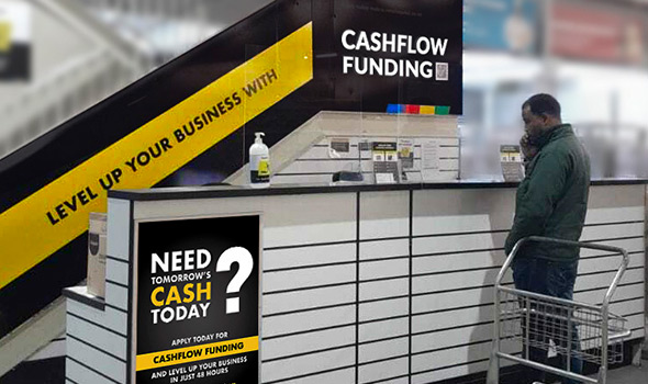 Cashflow Funding desk in a South Africa Makro store
