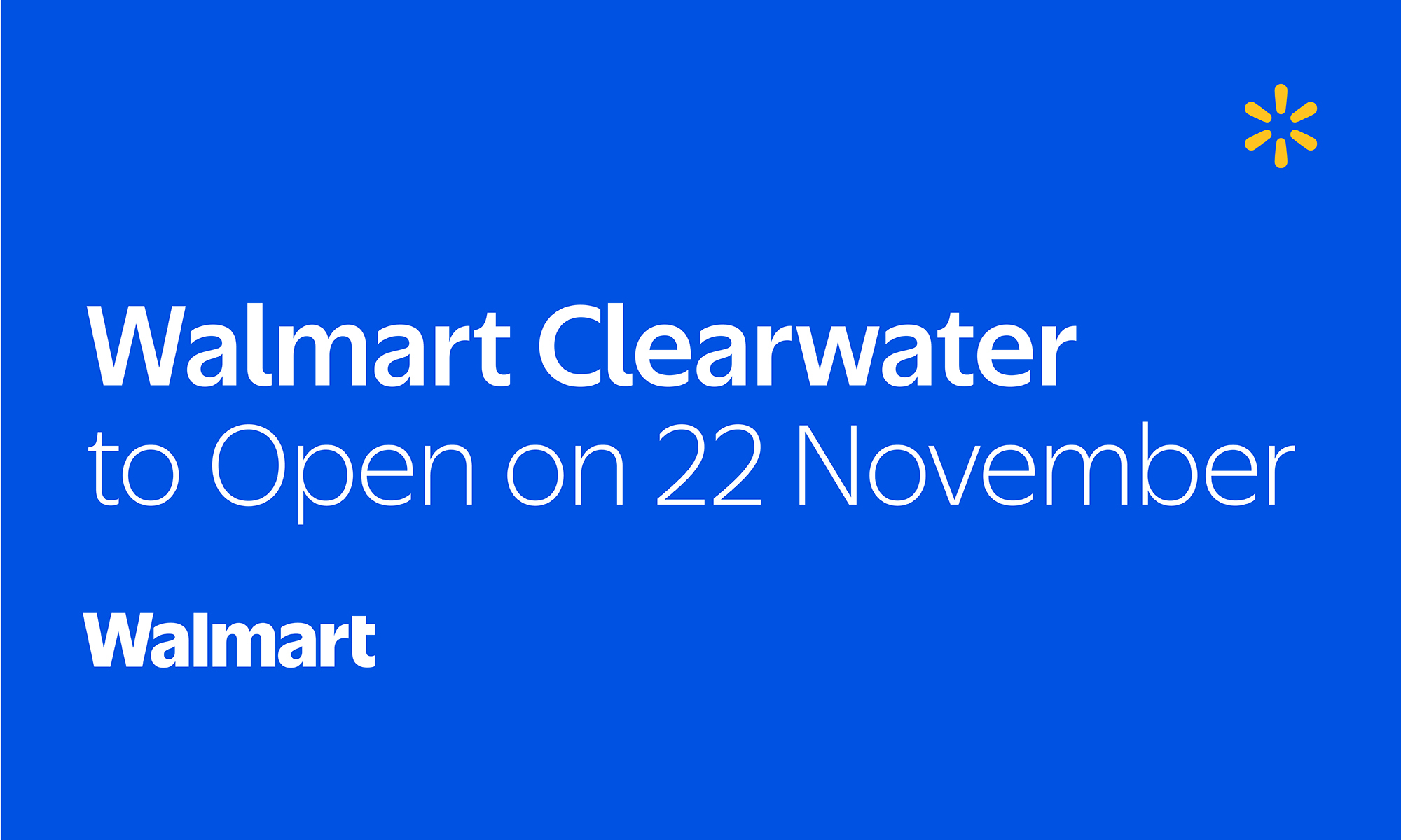 Walmart Clearwater Mall opening announcement