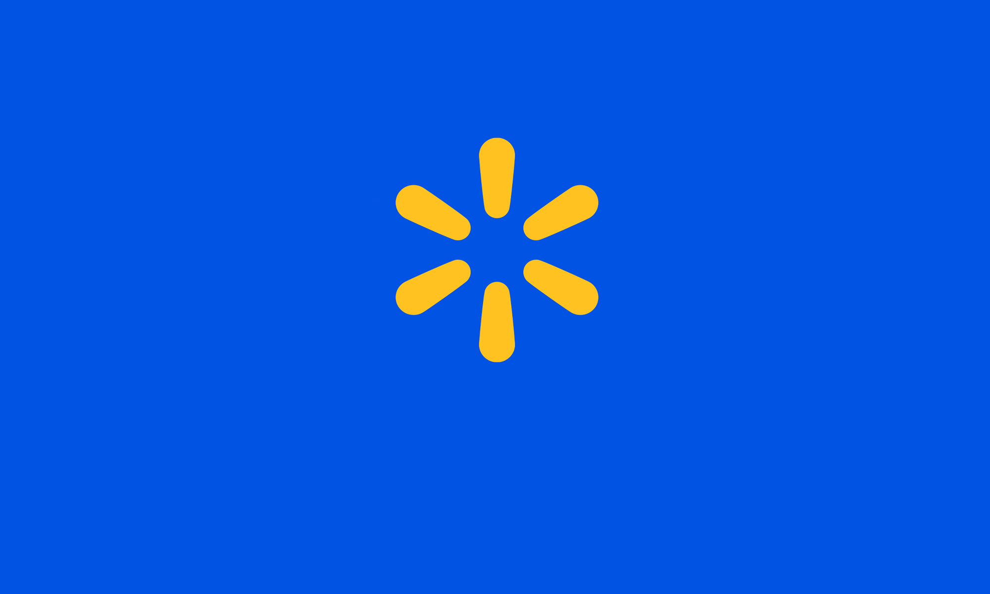 A simple yellow sunburst-style icon is centered on a solid blue background. The design features six elongated yellow shapes radiating outward from a central point. The overall composition is minimalistic, with strong contrast between the blue and yellow colors. The image conveys a clean, modern, and bright visual style suitable for digital or graphic design themes.